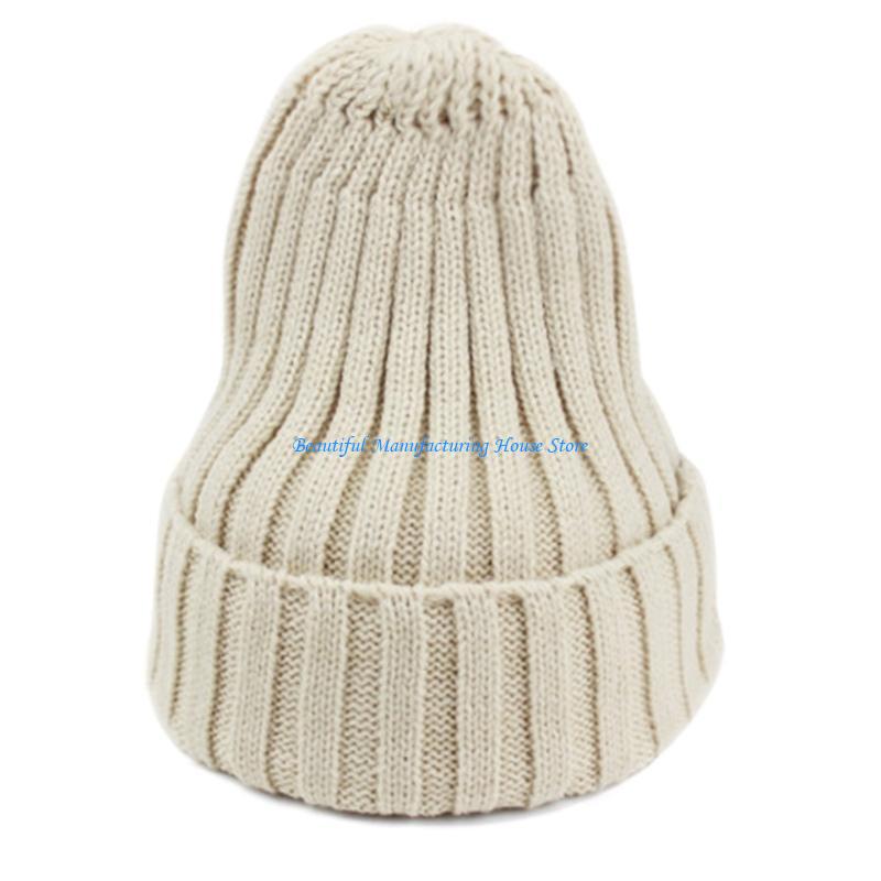 E56A Unisex Winter Ribbed Knit - Beanie Cuffed Knit ulasan dan harga