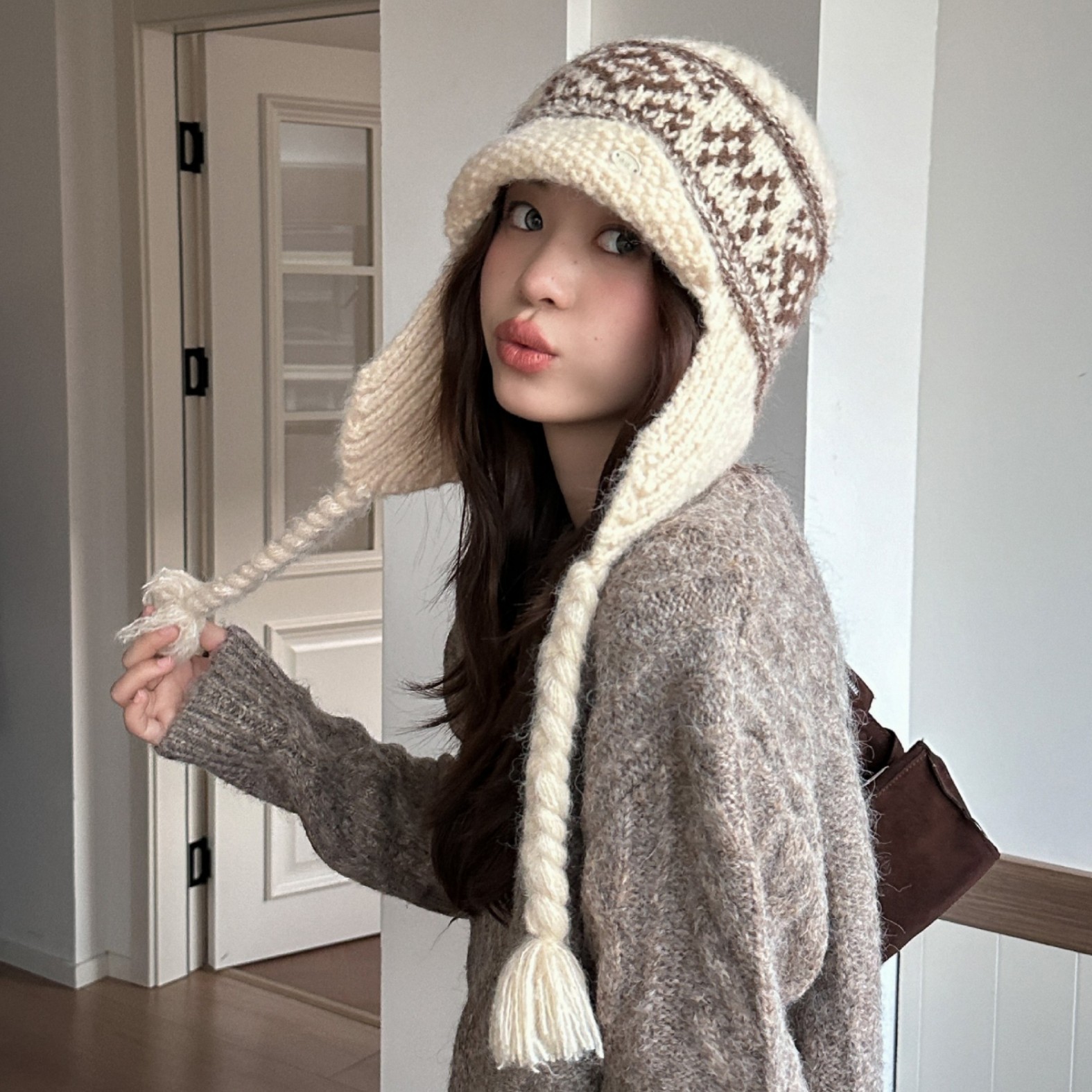 Winter Fair Isle Vintage Trapp - Trapper Hat Ear Flap ulasan dan harga