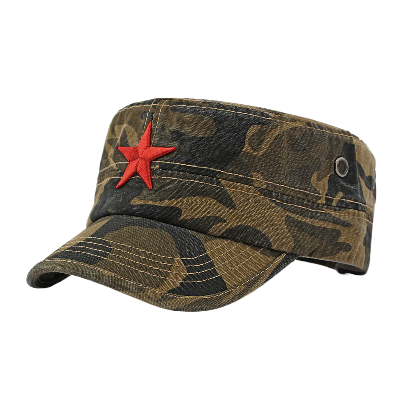 Men's Camouflage Flat Top Base - Dad Hat Cotton ulasan dan harga