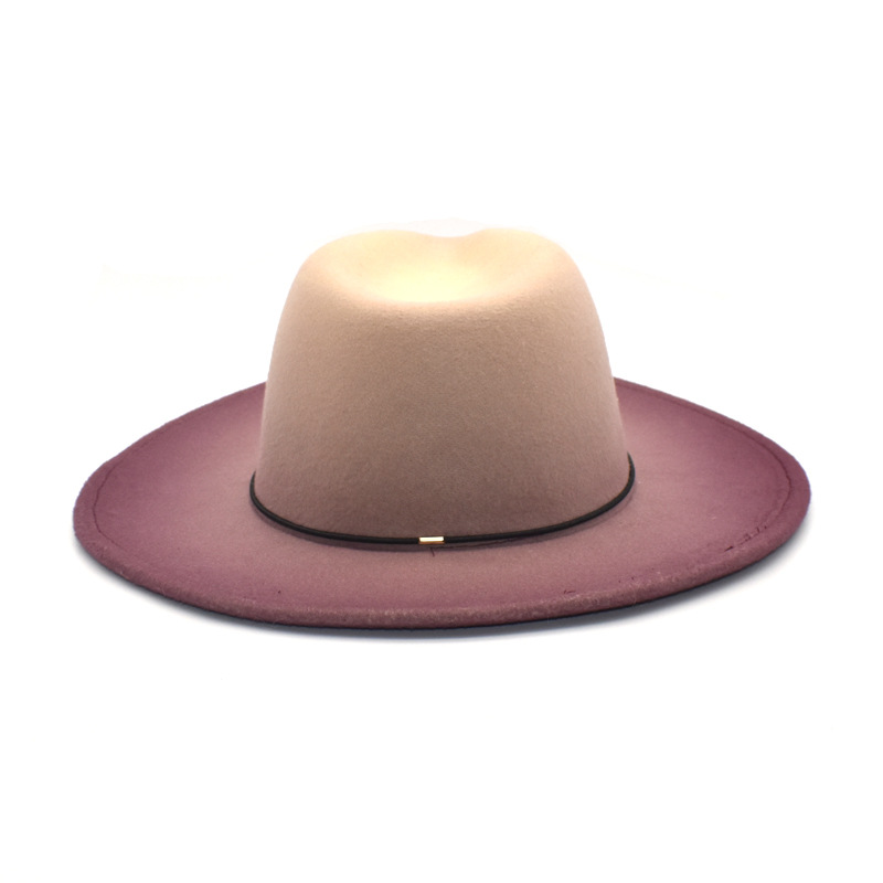 Gradient Large Brim Wool Vinta - Fedora Hat Wool ulasan dan harga
