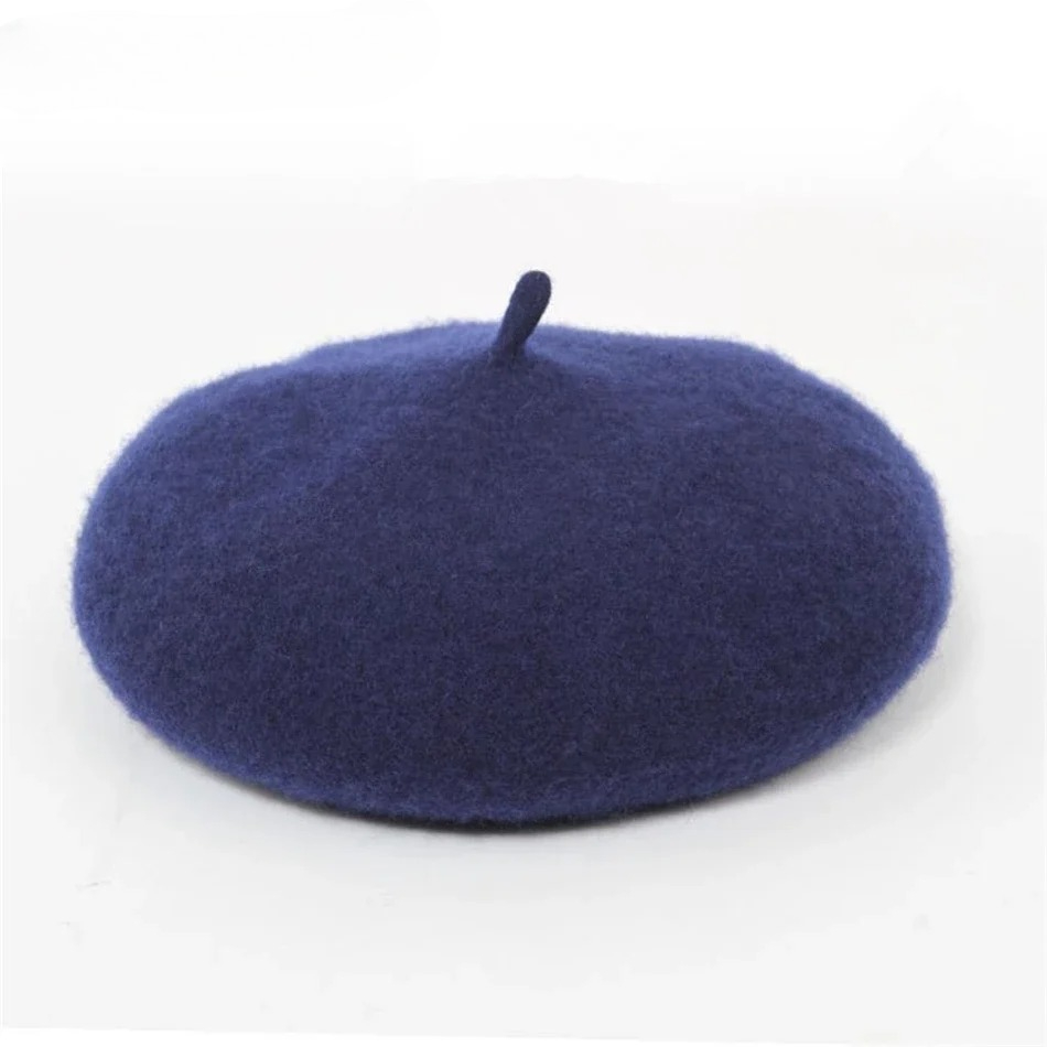 Navy Children Wool Beret Girl  - Beret French Wool ulasan dan harga