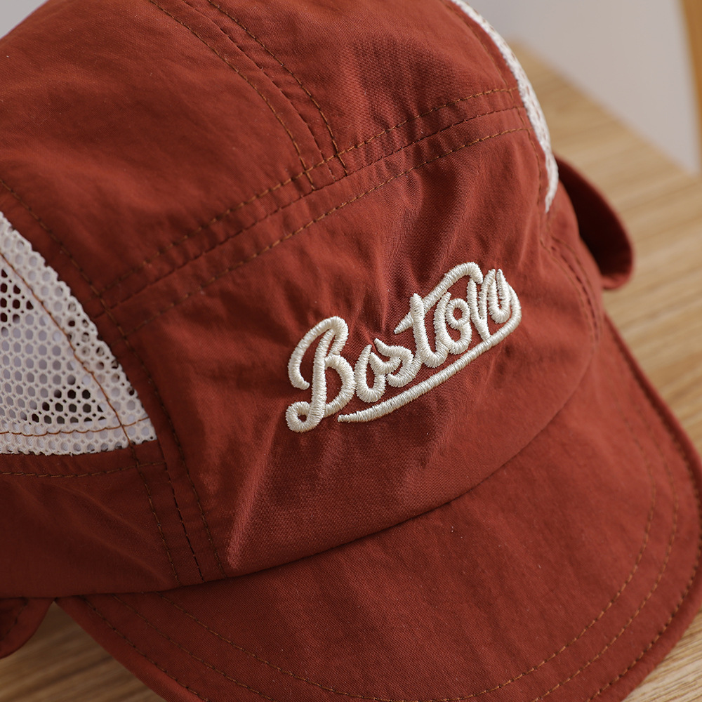 Letter Embroidered Baby Sun Ha - Bucket Hat Cotton ulasan dan harga