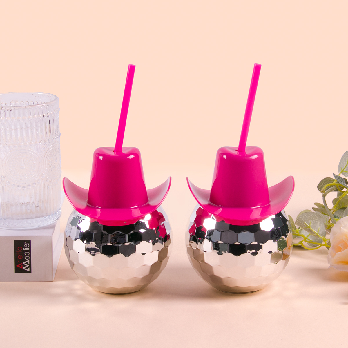 Disco Ball Cups Cowboy hat Dis - Cowboy Hat Straw ulasan dan harga