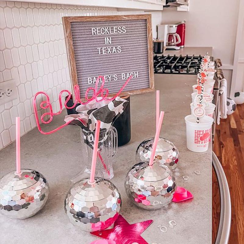 Disco Ball Cups Cowboy hat Dis - Cowboy Hat Straw ulasan dan harga