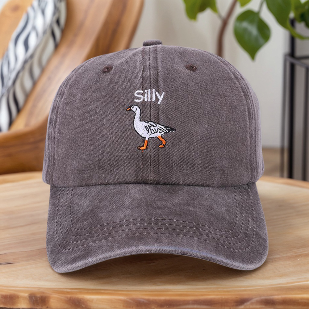 Funny Embroidered Silly Goose  - Dad Hat Cotton ulasan dan harga