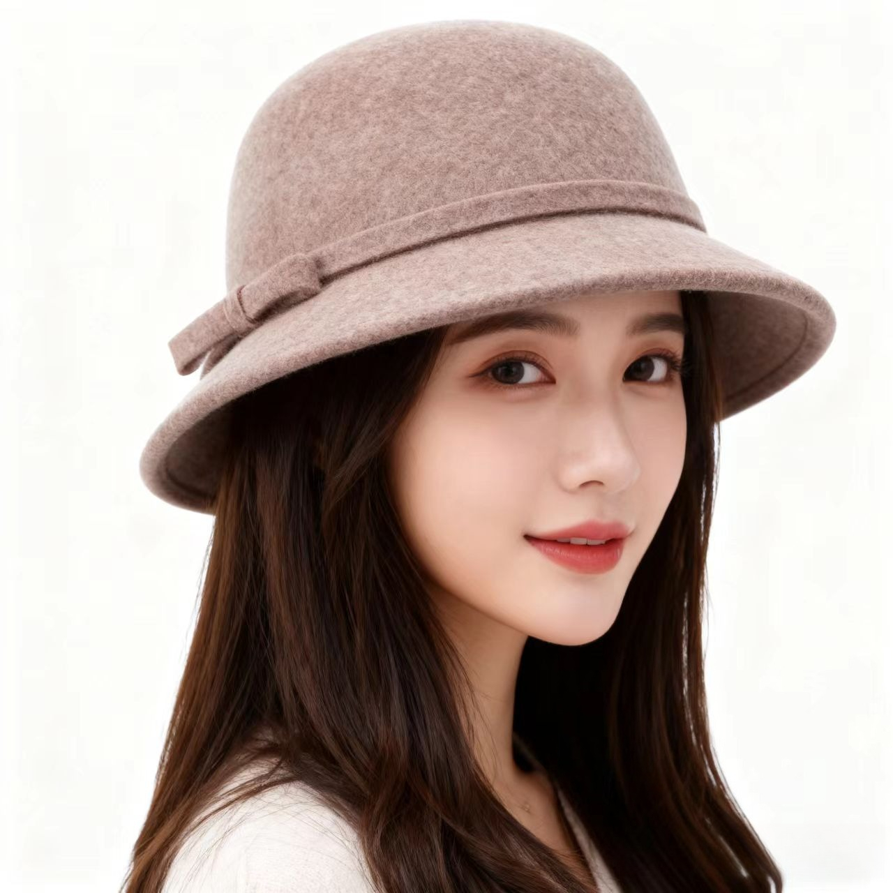 100% Real Wool Women Hats Autu - Fedora Hat Wool ulasan dan harga