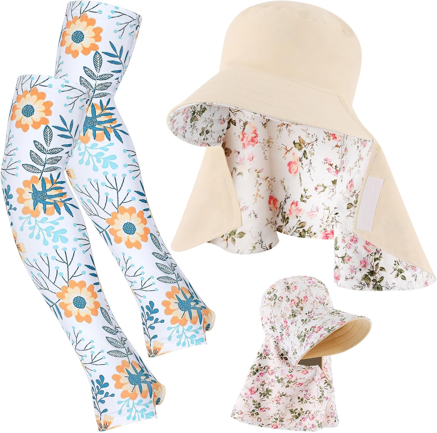 2 Pcs Floral Garden Hat for Wo - Sun Hat Wide Brim ulasan dan harga