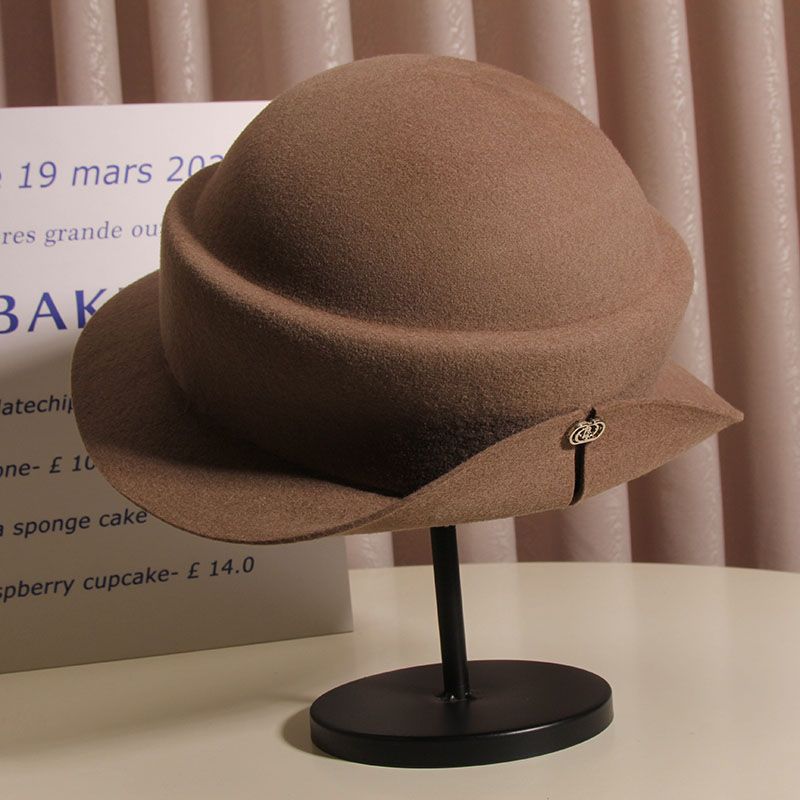 Wool Felt Sun Hats Round Top K - Fedora Hat Wool ulasan dan harga