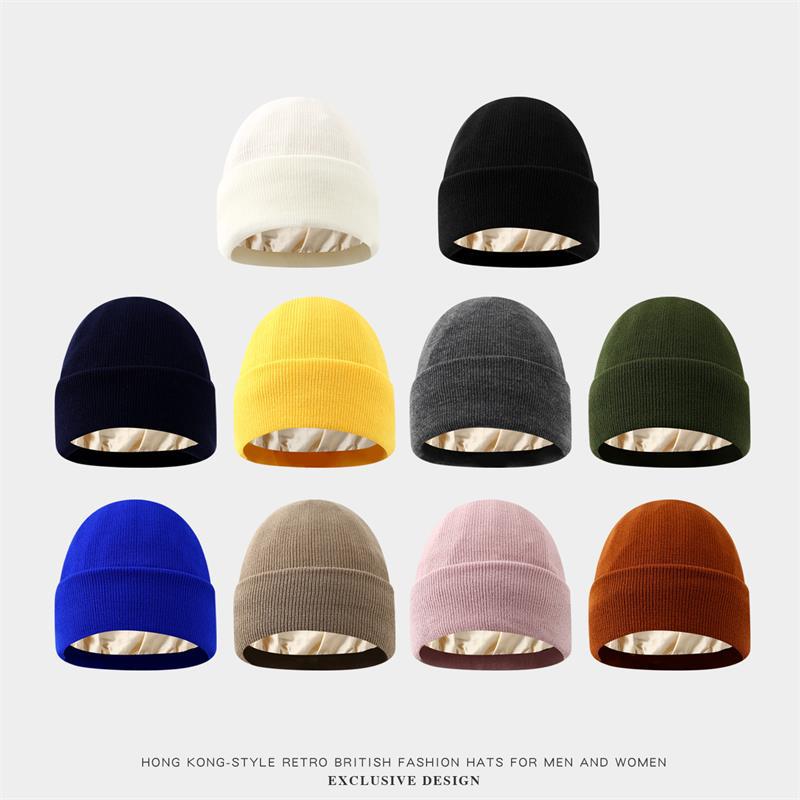 Unisex Satin Lined Anti Static - Beanie Cuffed Knit ulasan dan harga
