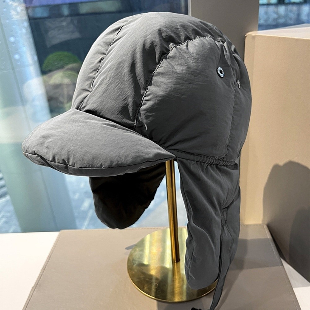 Solid Color Padded Bomber Hats - Trapper Hat Ear Flap ulasan dan harga