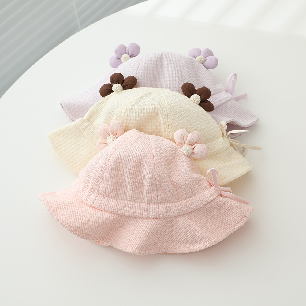 Baby Girls Sun Hat 48cm 6-24 M - Bucket Hat Cotton ulasan dan harga