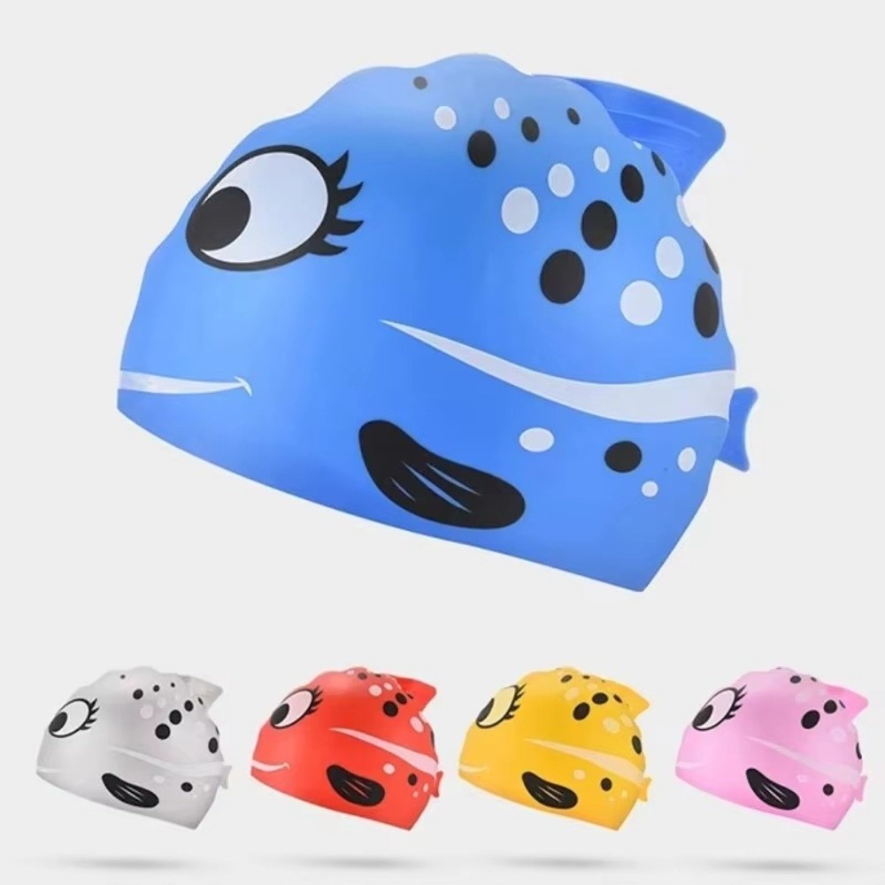 Cute Elastic Children's Swimmi - Swim Hat Silicone ulasan dan harga
