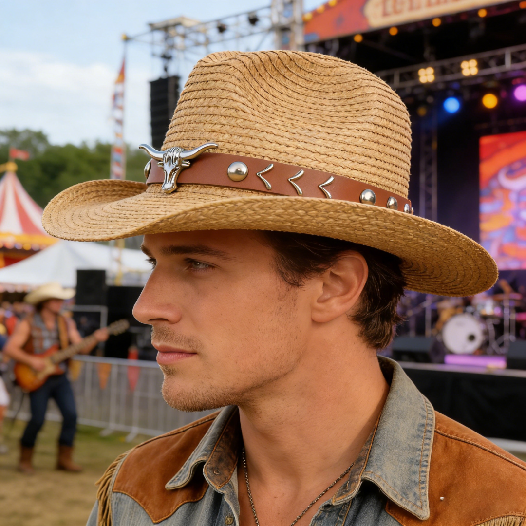 Vintage Straw Western Cowboy H - Cowboy Hat Straw ulasan dan harga