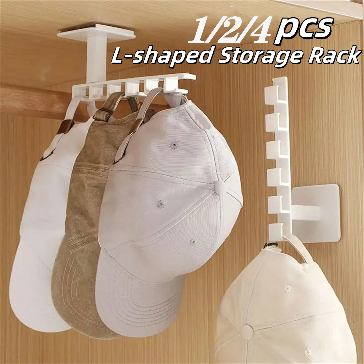 1/2/4Pcs Punch Free Hat Hanger - Baseball Cap Structured ulasan dan harga