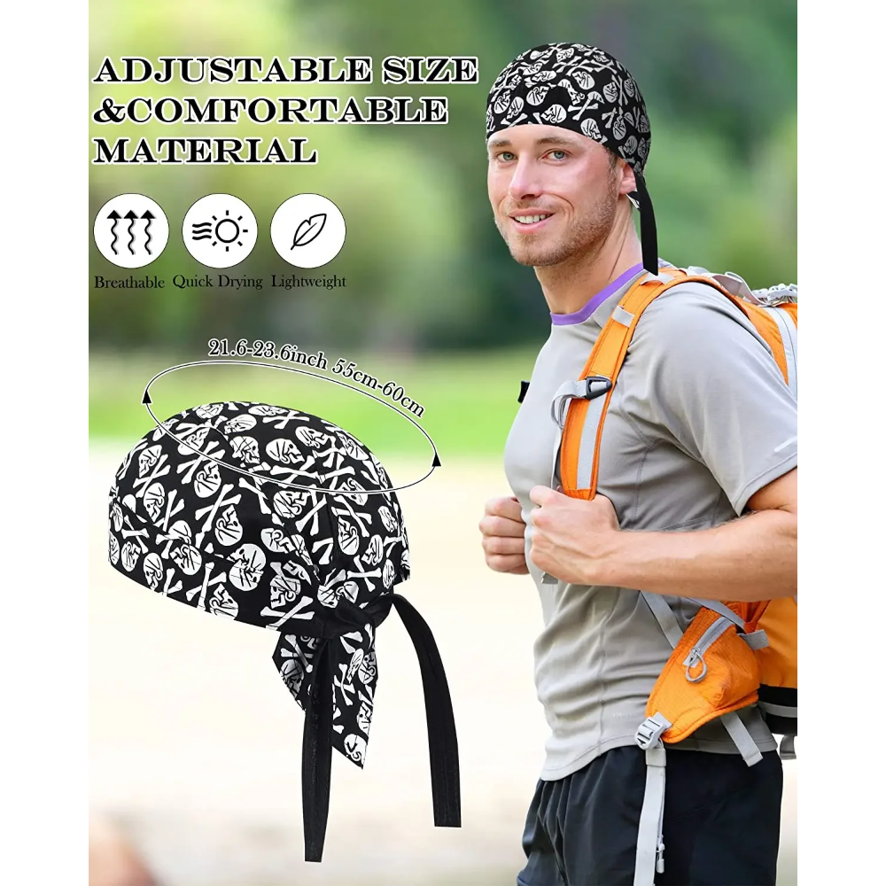 1pc Cycling Skull Pirate Cap H - Skull Cap Helmet Liner ulasan dan harga