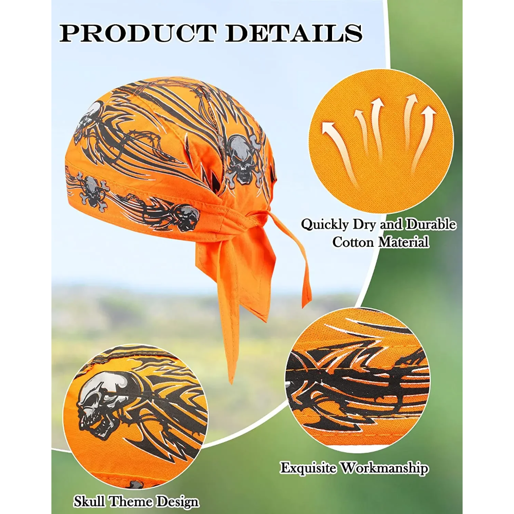 1pc Cycling Skull Pirate Cap H - Skull Cap Helmet Liner ulasan dan harga