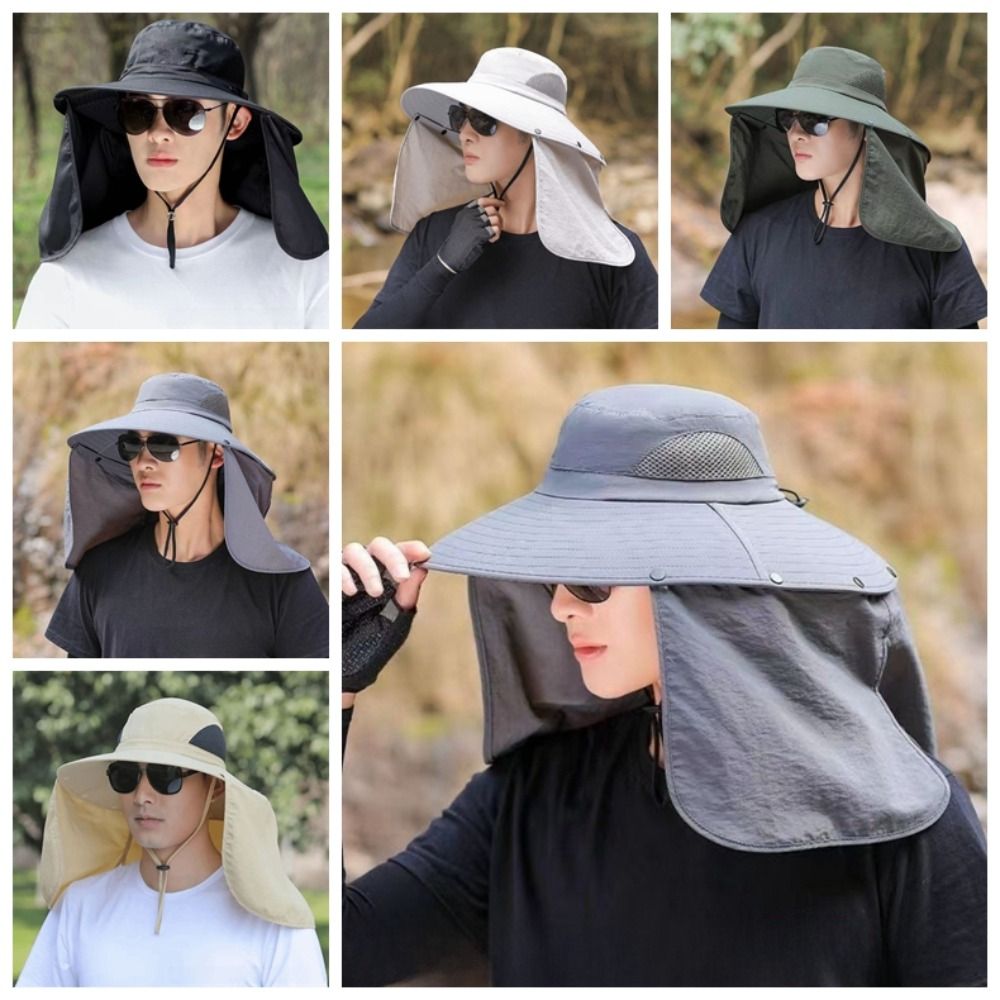 Breathable Cloth Men Sun Hat N - Bucket Hat Cotton ulasan dan harga