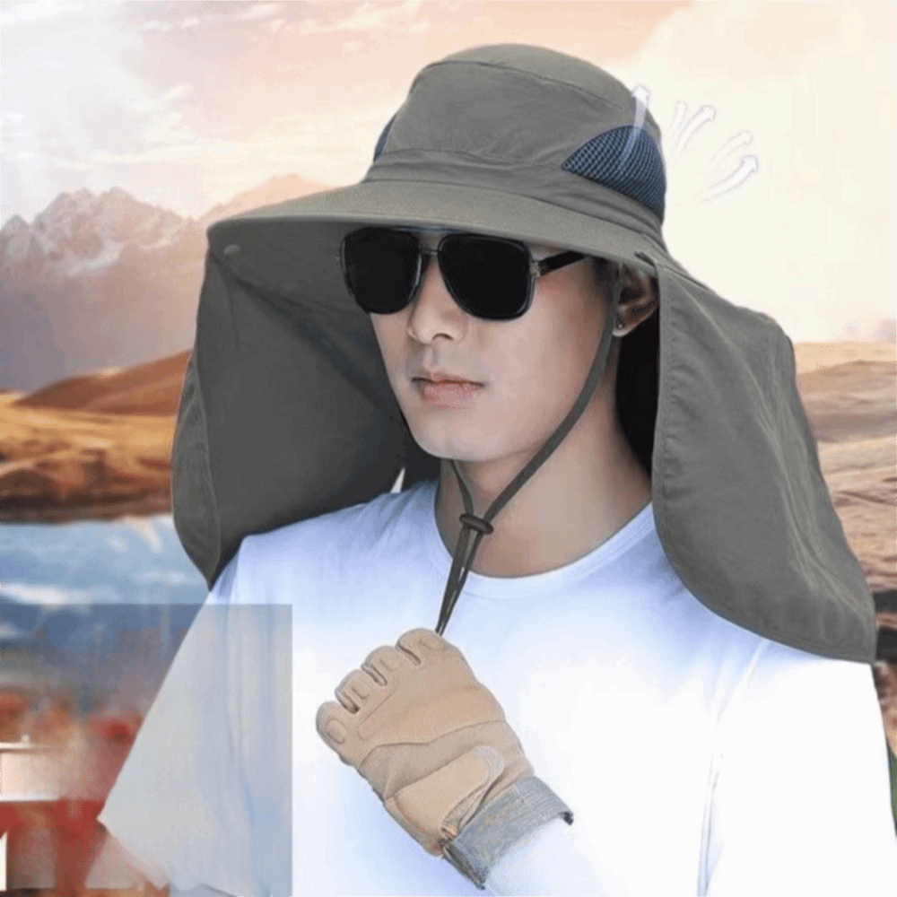 Breathable Cloth Men Sun Hat N - Bucket Hat Cotton ulasan dan harga