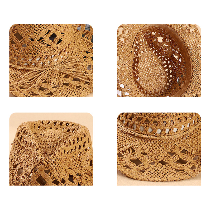 Fashion Woven Straw Hat Wester - Cowboy Hat Straw ulasan dan harga